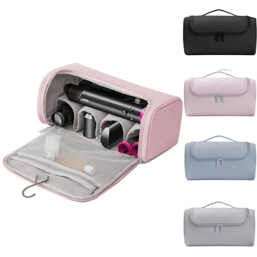 Hair Dryer Carrying Case PU Leather Storage Organizier Protection Pouch Waterproof Dustproof Portable Travel Woman For Dyson - XÁM - Xem 1
