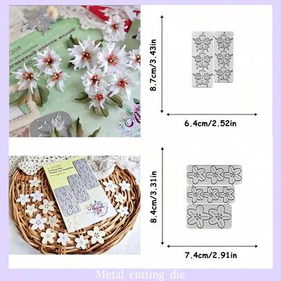 1pc Floral Paper Cutting Mold, Creative Floral Embossing Mold, Suitable For Holiday Decoration Paper Cutting Art Knife Mold, Suitable For Handmade Greeting Card DIY Projects, Paper Cutting Works, Wedding, Birthday, Valentine's Day, Easter Card