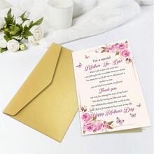 1PC Heartfelt Mother-In-Law Mother's Day Card, Funny Mothers Day Card From Son And Daughter In Law, Sweet Love Poem Mothers Day Card For Mother In Law - Multicolor - View 3