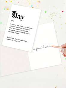 1张幽默毕业贺卡，奇幻主题，个性化纸质贺卡，附信封，趣味祝贺语，适用于高中、大学或任何毕业庆祝活动，适合任何人 - 查看 4