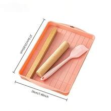 1 Set Snowflake Shaped Baking Mold, Non-Stick Homemade Peanut Brittle Tools, Baking Tray - Pink - View 3