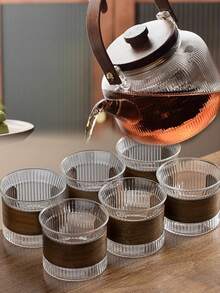 1pc High Borosilicate Glass Teapot With Lid And Infuser - Heat Resistant Glass Teaware, Suitable For Loose Leaf Tea, Chinese Tea Ceremony, Herbal Tea - Compatible With Induction/Electric Stove - Elegant Household Teapot - Multicolor - View 12