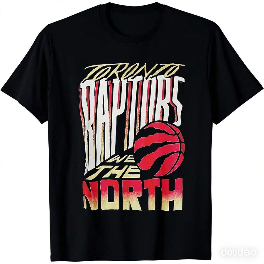 2026 Modern Fit Sports Fan Raptors Hometown T-Shirt | City Pride Team Design, Breathable Fabric, Crew Neck, Slight Stretch, Regular Fit, Casual Style, Print Pattern, Perfect For Men Vintage Clothes Men Gift Aesthetic Clothes Funny T-Shirt For Men Men's Clothes Anime High End Men's Clothing Men's Tops Top Men-Clothing Gym Clothing Men Mens Gifts Football Shirts 2026 100% Cotton 1PC 180g - 黑色 - 查看 1