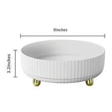 1 pieza Caja de almacenamiento giratoria de 360° para maquillaje y perfume, bandeja de tocador de gran capacidad, organizador de cosméticos multifuncional de soporte redondo, diseño elegante, regalo del Día de la Madre, neceser de viaje - Multicolor - Ver 18