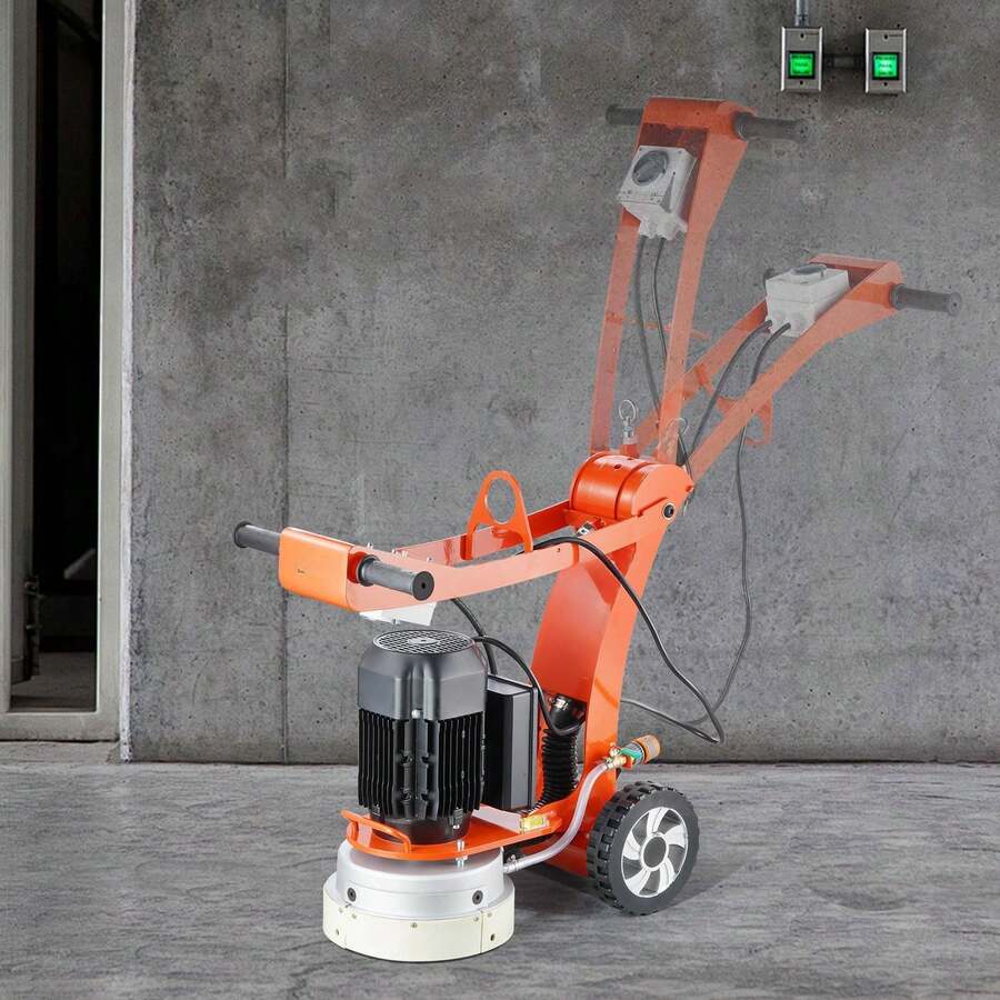 Elektrischer Betonbodenschleifer, 250 mm, handgeführter Schleifer, 3 PS, Betonbodenpolierer, 2200 W Schleifmaschine, 1430 U/min, verbesserter bürstenloser Motor, Oberflächenschleifer - 1430 U/min - Übersicht 1