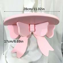 1pc Bedroom Wall Decor Storage Rack, Wall-Mounted Decorative Item, Cute Bow Accent, Suitable For Girl's Room - Multicolor - View 12