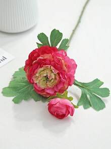 1支/3支仿真牡丹花，丝绸茶玫瑰花苞，小巧逼真的大丽花，家居装饰，小型野花批发，适用于婚礼宴会餐桌中心装饰 - 玫紅色 - 查看 6