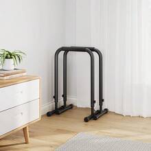 CuisinSmart Adjustable Dip Bars Station,Heavy Duty Push Up Bar&Parallettes With With Full Coverage Foam Handle,Portable Parallel Bars&Dip Stand For L-Sit, Dips, Home Gym Strength Training(32"-36" Height) - Black - View 3