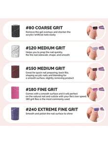 50pcs Electric Nail Grinder Sanding Bands - Fit For Electric Nail Grinder, 3 Colors With Different Coarseness 80/120/180 Grit Sanding Bands, With Small Clamp Holder, Suitable For Acrylic Nail Gel, Nail & Foot Care, Manicure Tools (Brown, Zebra Print, Bright Pink) - Multicolor - View 2
