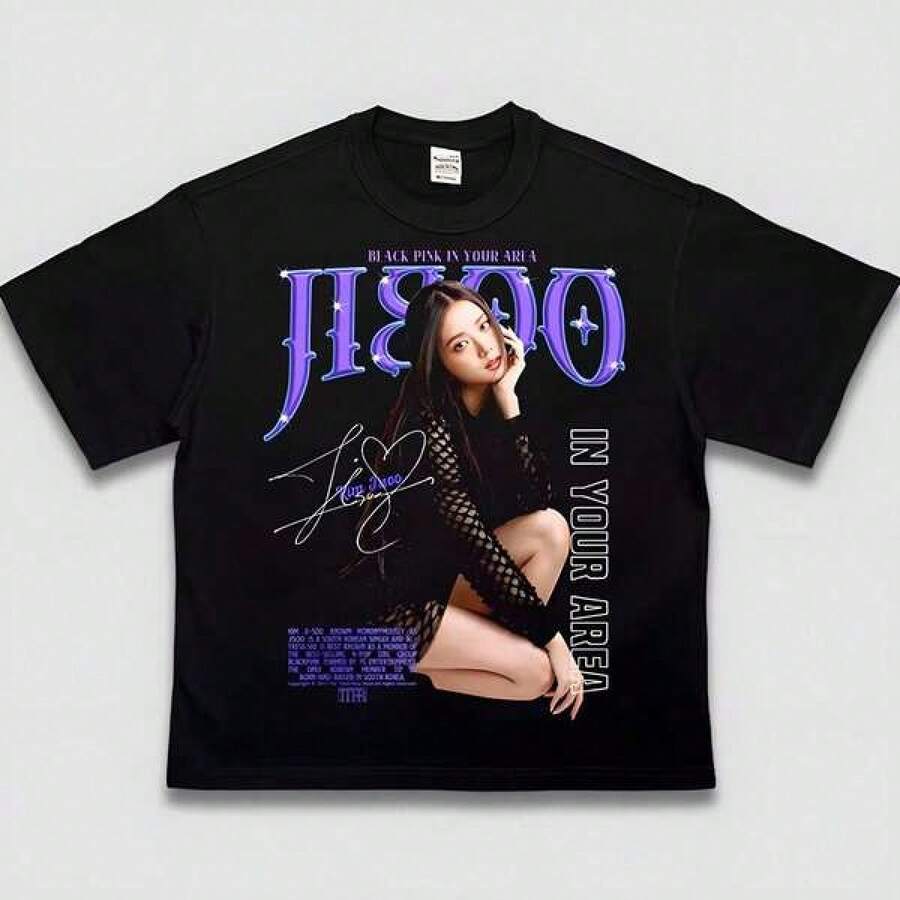 2026 Men's Casual Minimalist Graphic T-Shirt, 1 Piece Black! NK JISOO IN YOUR AREA Graphic Women's T-Shirt, Sizes 2-10 Years, S-XXXL, Children's Clothing Boys, Boys' Valentine's Day, Tween Boys' Clothing, Girls' Tops, Girls' Clothing, Children's Clothing Girls, Tween Girls' Clothing, Family Matching Outfits, Unisex Graphic T-Shirt For Back To School & St. Patrick's Day Gift For Boys And Girls, Game Day Family Couple Outfit, Perfect Gift For St. Patrick's Day And Women's Day, Mother's Day, Father's Day, For Men And Women - 黑色 - 查看 1