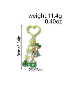 新款流行时尚串珠幸运帽钥匙扣/钥匙圈/坩埚四叶草钥匙扣/包包挂件 - 彩色 - 查看 8