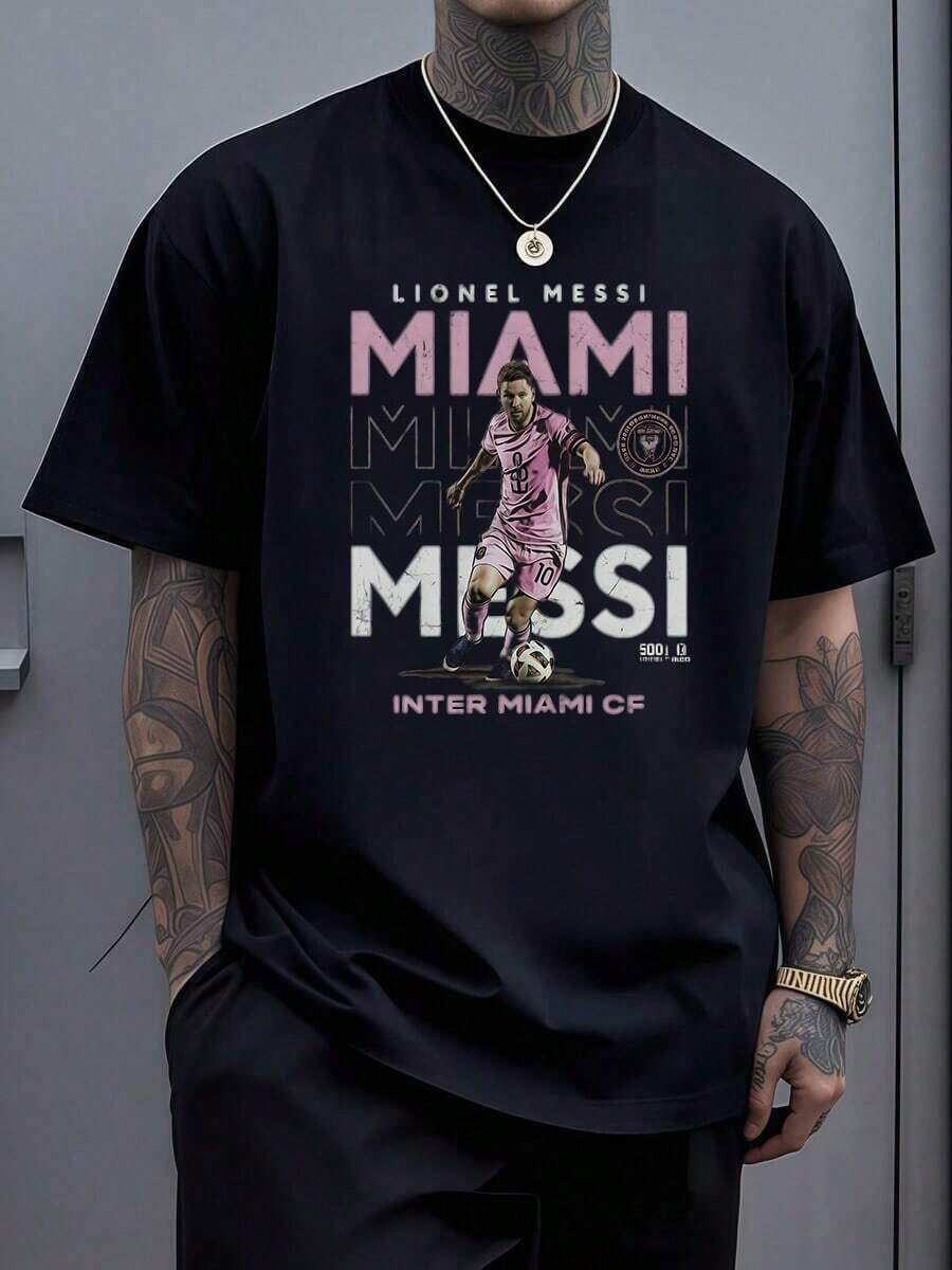 MessiS T-Shirt, T-Shirt For Men And Women, Black Unisex T-Shirt,MessiS Signature Fan Pullover T-Shirt - Unisex Casual T-Shirt,Super Soft, Comfortable & Breathable Loose Fit Top-Perfect For Ideal Birthday, Christmas, Holiday, Valentine's Day, Father's Day, Mother's Day Gift For Soccer Football Lovers, MessiS Enthusiasts, Dad, Mom, Teen Boys, Girls, Couple, Family, And Friends - Versatile Sportswear & Street Wear For Game Days, Training, Daily Casual Wear, And Fan Gatherings - Black 10 - View 1
