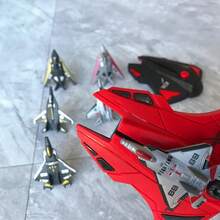 Lanzador de 6 aviones, juguete de lanzamiento simple, serie militar, lanzamiento de aviones para dos jugadores, regalo para niños, regalo de Navidad - Negro - Ver 5