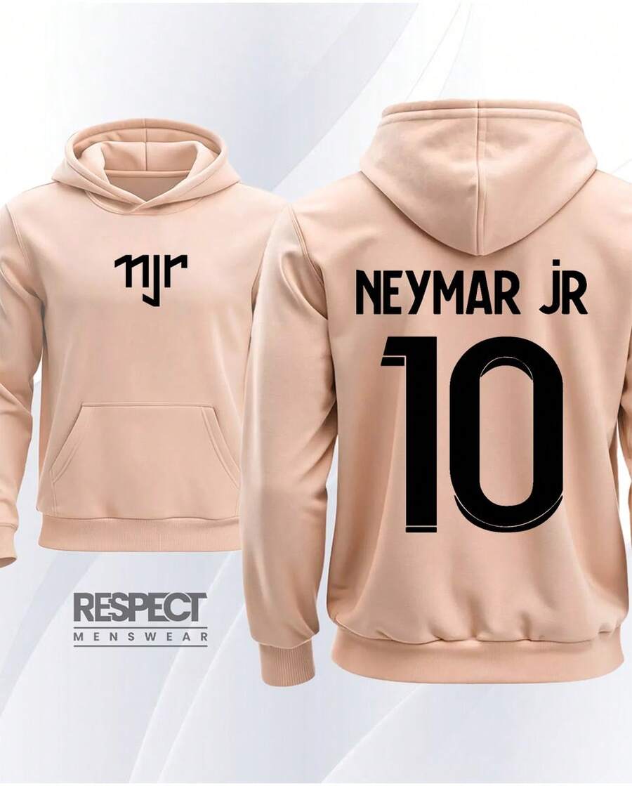 Men's NJR Football Sweatshirt. Expensive Player With Hood. - Màu be - Xem 1