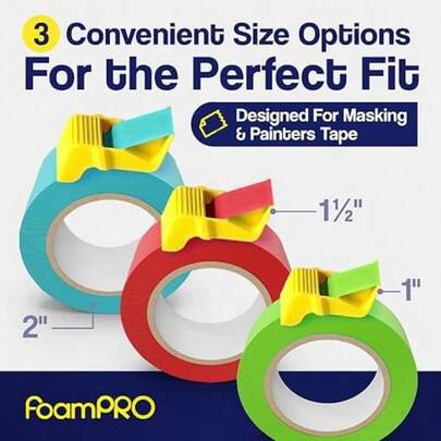 Bộ 3 dụng cụ cắt băng keo mini cầm tay, thích hợp cho thợ sơn và thợ thủ công.
