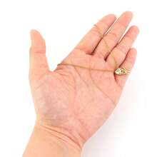 1件简约经典人造水晶心形字母吊坠金色不锈钢链项链，女士款 - 金黃色 - 查看 3