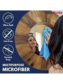 Microfiber Cleaning Cloth - 12Pcs 12.5x12.5 Inch High Performance - 1200 Washes, Ultra Absorbent Towels Grip Root Weave Grime & Liquid For Streak-Free Mirror Shine. - 多色 - 查看 3