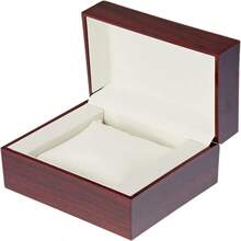 1pc Premium Wooden Gift Box, Customized Wooden Watch Packaging Box - Multicolor - View 3
