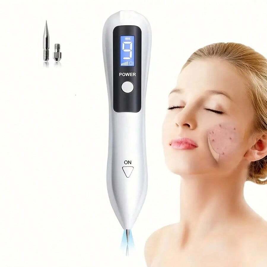 Portable Skin Tag Remover Pen With LED Light 9 Intensity Gears Cordless Rechargeable Skin Tag Removal Kit Intended For Common Warts Mole Skin Tags Gift For Girl Women - 彩色 - 查看 1