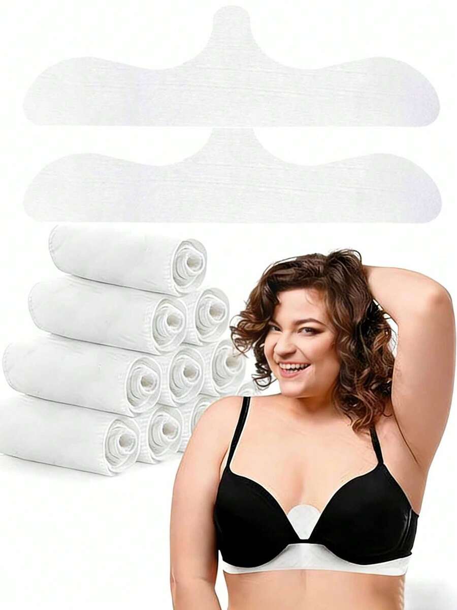 5 piezas de almohadillas absorbentes de sudor para sostenes de mujer, diseño ergonómico antideslizante para yoga, deportes y clima cálido - 5 piezas - Ver 1