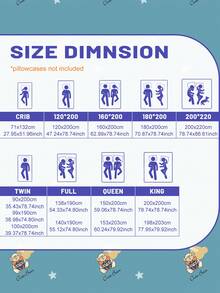 1pc Minimalist Modern Bear Print Brushed Fitted Sheet, Bedroom Printed Bed Cover, Bedding (Pillow Case Not Included) - Multicolor - View 3