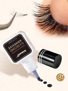 Waloshow 1pc 5ml 0.3S 0.5S 1S Eyelash Extension Glue, Black Single Lash Adhesive Set, Professional Use - Black - View 1