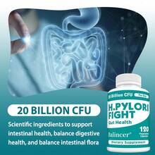 20 Billion CFU H. Pylori - Dietary Supplement, Support Digestive & Gut Health - 120 Capsules - 1 chai - Xem 4