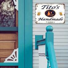Tito's Handmade Vodka Metal Sign  Vintage Style Beer Liquor Advertising Decor  Rustic Bar Garage Man Cave Wall Art  Unique Drink Lover Gift  Retro Tin Sign Sleeve For Iron Artwork - 多種 - 查看 3
