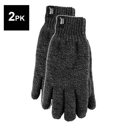 Heat Holders Heat Holders - 2 Pack Mens Thermal Gloves For Winter Fleece Lining Ribbed Warm Heatweaver Gloves