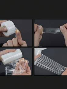 1pc, 3cm X 200m / 5cm X 200m PE Stretch Wrap Film Roll, Grafting Membrane, Wire Wrapping, Packing, Stretching, Industrial, Food Preservation, Takeout Sealing Membrane - A - View 4