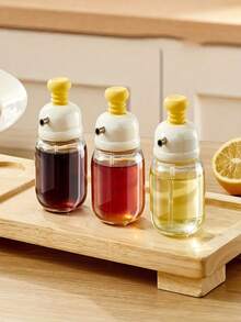 可控量取油醋瓶，玻璃调味罐，防滴漏油瓶，适用于餐厅、家庭厨房、桌面调味容器，小容量酱油醋瓶 - 查看 2