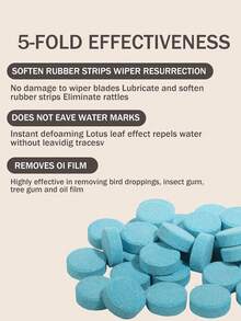 汽车挡风玻璃清洁片 - 浓缩清洁液、挡风玻璃雨刮器清洁剂、汽车玻璃清洁剂 - 紙卡 - 查看 5