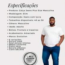 EVOLUTION PLAY Men's Plus Size Jeans 48 To 58 Lycra Slim XXG - 平均的 - 查看 8
