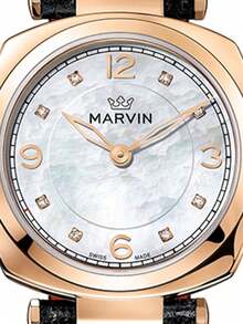 Marvin Watches For Women Wristwatch Female Swiss Quartz Movement Luxury Gift Ladies Dress Watch In Stainless Steel With Leather Band And Sapphire Glass Dial,50M Waterproof - Gold - View 8