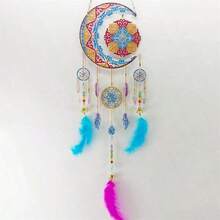 2026新款DIY梦幻猫头鹰5D钻石画捕梦网吊坠钻石画工艺品 - 款式1-需要自己貼鑽 - 查看 3