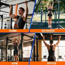 Pull Up Assistance Bands With Feet Straps - Adjustable Heavy Duty Resistance Bands Pull Up Bar Home Gym Fitness Strength Training - 橘色 - 查看 5