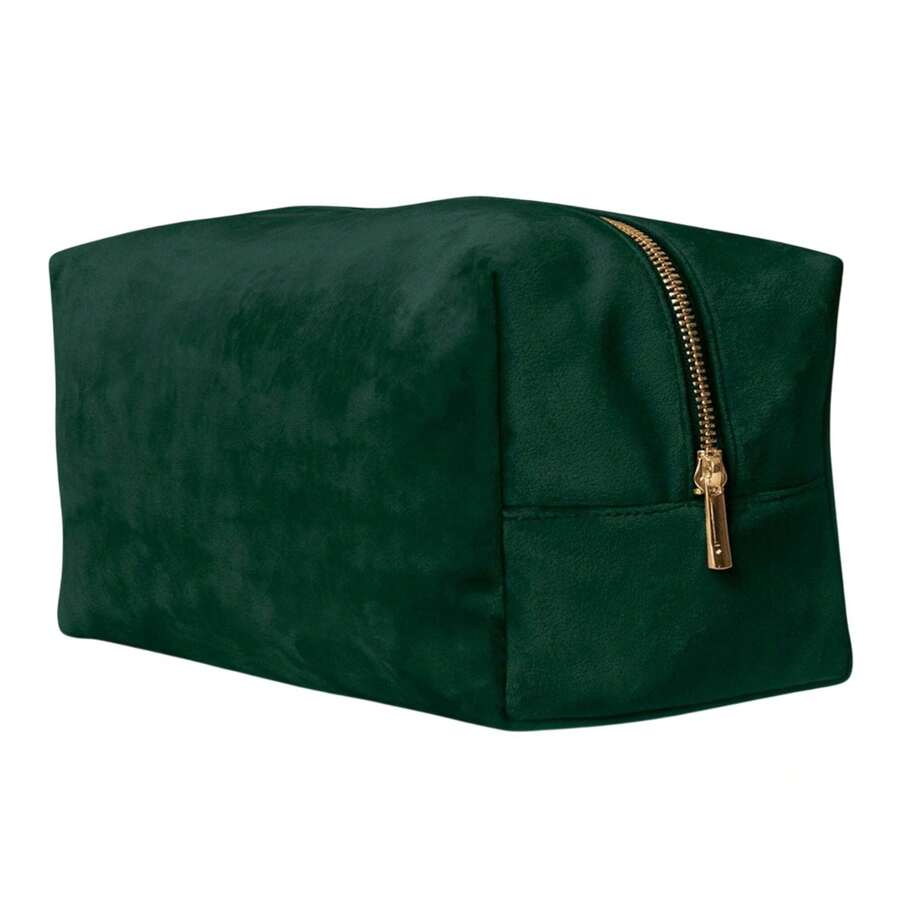Bagbase Velvet Toiletry Bag (Dark Emerald) - 100% Polyester - (BC6987) - Green - View 1
