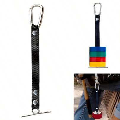 1/4pcs Electrical Tape Holder Adjustable Tape Waist Hanging Tool With Hook For Tool Belt Bag Accessories Electrician Black