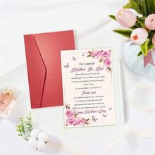 1PC Heartfelt Mother-In-Law Mother's Day Card, Funny Mothers Day Card From Son And Daughter In Law, Sweet Love Poem Mothers Day Card For Mother In Law - Multicolor - View 2
