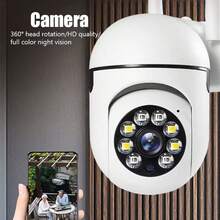Camera an ninh nhìn đêm 1080P, camera giám sát gia đình WiFi 2.4GHz với chức năng báo động, xoay nghiêng 360°, phát hiện chuyển động thông minh, âm thanh hai chiều, sử dụng trong nhà/ngoài trời để chăm sóc người già và giám sát thú cưng. - trắng - Xem 8
