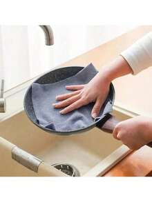 1卷，总长4米，20片可重复使用的清洁湿巾，家用厨房毛巾卷，洗碗布，多用途替代品，适用于客厅、卧室和厨房清洁 - 多色 - 查看 5