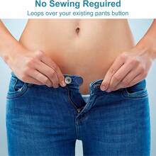 12件装腰部加长器，可调节纽扣式裤腰加长器，无缝腰部加长器，适用于牛仔裤、休闲裤和裙子，1-1.8英寸 - 彩色 - 查看 7