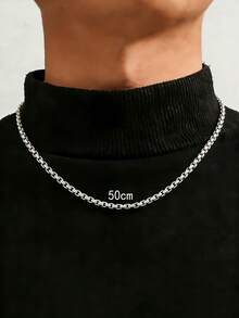1pc Hip-Hop Cross Necklace, Inlaid With Rhinestones, Made Of Stainless Steel, Suitable For Both Men And Women, Simple And Stylish, With A High-End Feel. - Multicolor - View 5