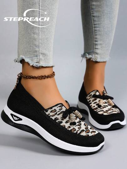 STEPREACH Nuevos zapatos deportivos casuales para mujer, tenis bordados, zapatos planos cómodos, ligeros, antideslizantes y transpirables