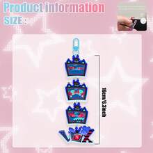Móc khóa acrylic hình nhân vật hoạt hình Vox, Velvette, Charlie, Vaggie, Nifty, Sir Pentios, dùng để trang trí xe hơi/thẻ/túi xách, phù hợp cho cả nam và nữ, quà tặng Giáng sinh, Halloween, quà tặng ngày lễ. - A - Xem 2