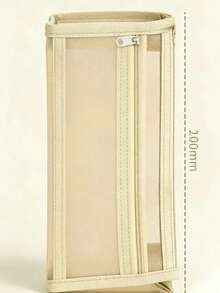 1pc Transparent Double-Layer Large Capacity Pencil Case, Exam Use, New Minimalist High-Value Mesh Stationery Organizer - Mesh Pencil Case - View 9