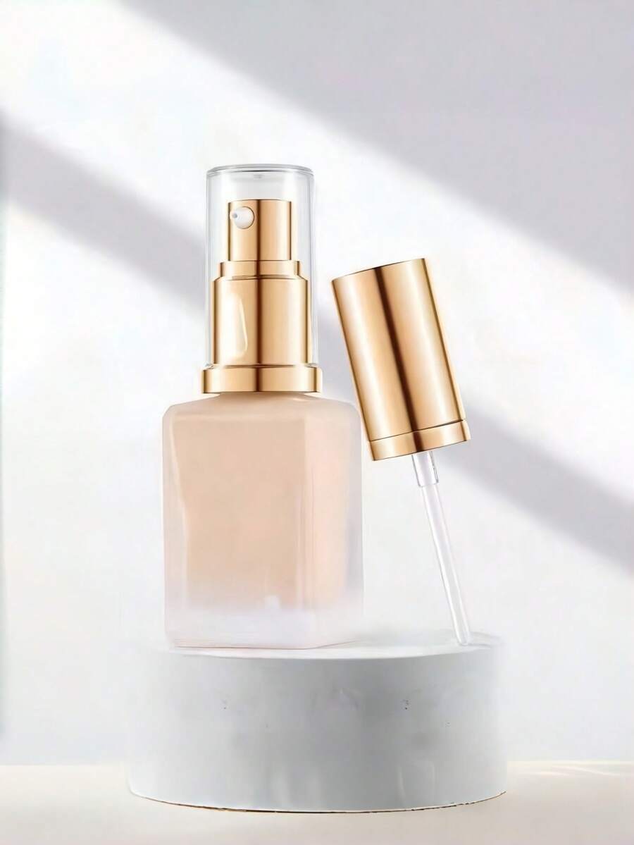 1个/6个装真空泵头，适用于2厘米/0.78英寸瓶口，透明色和金色可选。瓶盖带有防滑扣，不会脱落或泄漏，泵头尺寸可调节。化妆工具。 - 彩色 - 查看 1