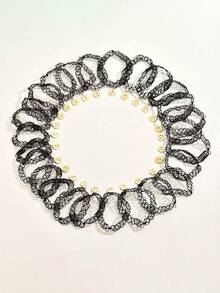Dây chuyền choker thời trang mặt dây chuyền chữ cái "U Got An Alphabet to Choose" (Bạn có một bảng chữ cái để lựa chọn) Phù hợp với trang phục hàng ngày, phụ kiện dự tiệc, quà tặng cho nữ - Vàng - Xem 5