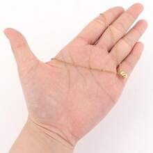 1 buah Kalung Liontin Huruf Gelembung Minimalis Baru, Rantai Stainless Steel untuk Wanita - Yellow Gold - View 3