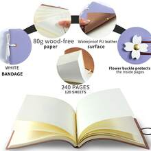 1 Piece High-Quality Fashion Scrapbook | 240 Pages, Thick Blank Pages, Wedding Photo Album, Exclusive Album, Gift For Girlfriend, Boyfriend And Family | Creative Handmade Gift With Ceremony, Available In Pink, Yellow And Purple - One Size - View 10